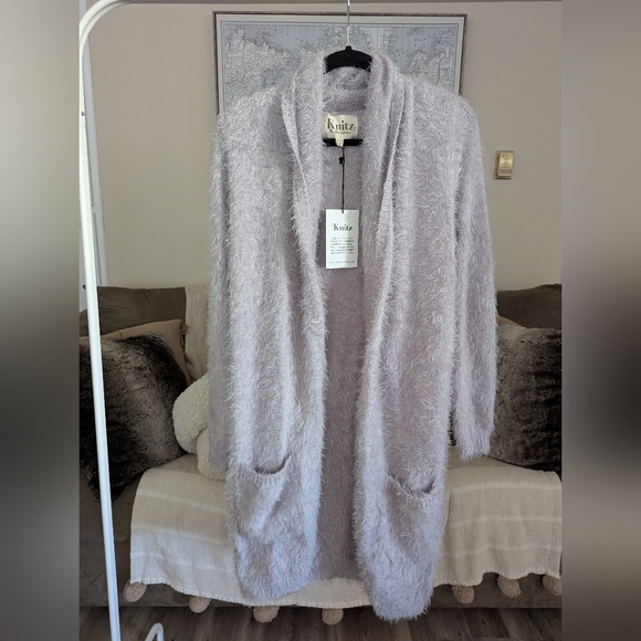 For Love & Lemons Knitz Lavender Cardigan - Picture 1 of 3